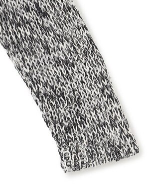 BEIGE， 【洗える・STORY 6月号掲載】THYME / クルーネックコットンメッシュニット Ecru×Black