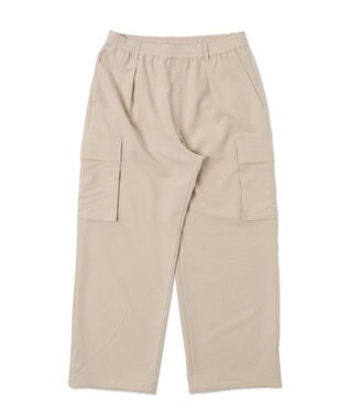 WEGO 【ウエストゴム/MLサイズ展開】イージーワイドカーゴスラックス ライトベージュ