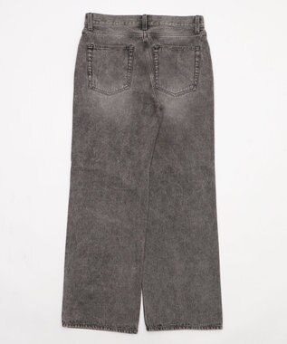 WEGO 【ウエスト調整可】ストレートデニムパンツ グレーその他