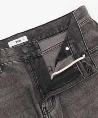 WEGO 【ウエスト調整可】ストレートデニムパンツ グレーその他