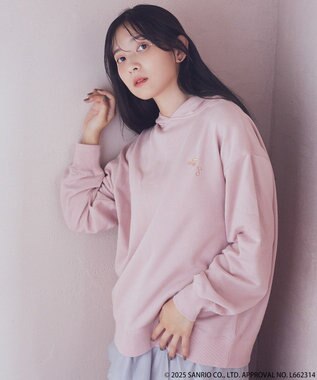 earth music&ecology マイメロディ＆クロミ／ｅａｒｔｈ　耳付きフーディー Pink