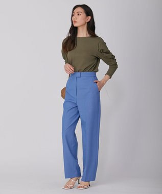 ICB 【洗える】 LooseWeave ワイドストレートパンツ スマルトブルー系