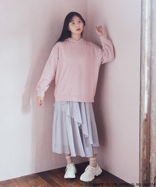 earth music&ecology マイメロディ＆クロミ／ｅａｒｔｈ　耳付きフーディー Pink