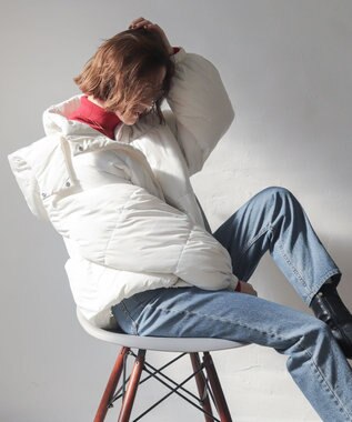 WEGO 【25年秋冬新作/SMサイズ展開】2WAYフードパファーブルゾン ホワイトアイボリー