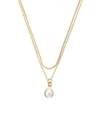 Green Parks ・ＨＡＬＦ　ＴＩＭＥ　２レンパールネックレス Gold