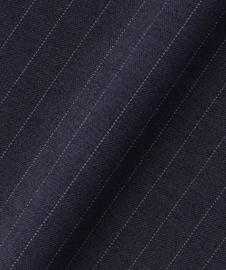 J.PRESS LADIES ペンシル SLUB STRIPE ワイド イージー パンツ ネイビーストライプ系