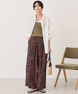 AMERICAN HOLIC リネンブレンドアソート柄パンツ Terracotta