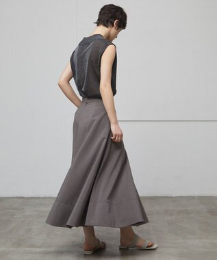 BEIGE， 【洗える/接触冷感/速乾/UVケア対応】BATEAU / フレアスカート C.Gray