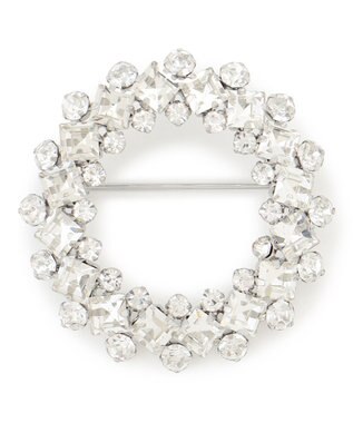 23区 【VERY3月号掲載】ビジュー サークル ブローチ シルバー系