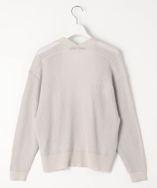 自由区 【洗える・XSサイズあり】ハイツイストコットンアセテートメッシュ カーディガン ベージュ系