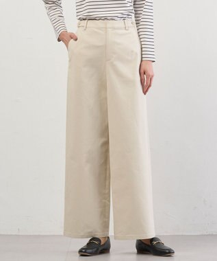 J.PRESS LADIES チノストレッチ ワイドパンツ