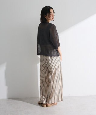 Green Parks テープロゴ透かしニットプルオーバーⅡ Charcoal Gray