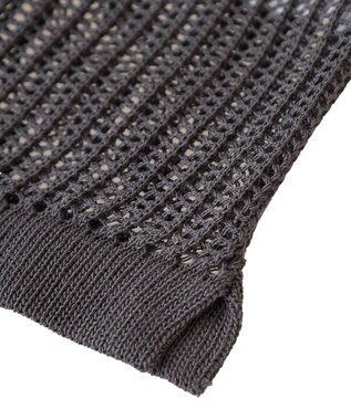 Green Parks テープロゴ透かしニットプルオーバーⅡ Charcoal Gray