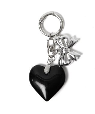 WEGO クリアカラーハートキーホルダー ブラック