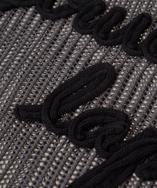 Green Parks テープロゴ透かしニットプルオーバーⅡ Charcoal Gray