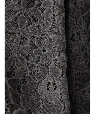 earth music&ecology モールレーススカート Charcoal Gray