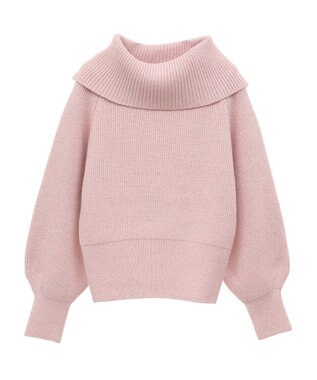 Green Parks オフショルダーニット Pink