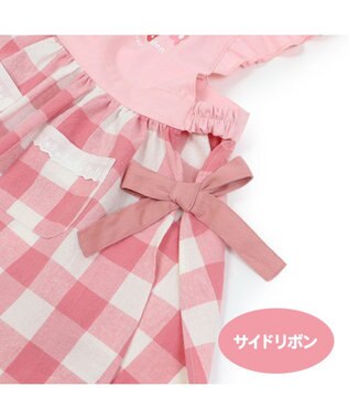 Mother garden マザーガーデン 野いちご フリルエプロン 90cm～110cm ポケット付き ピンク（淡）