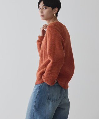 AMERICAN HOLIC Ｍｉｘヤーンラグランニットプルオーバー Orange