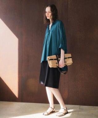 YECCA VECCA 【A4対応】2wayライントートバッグ Beige