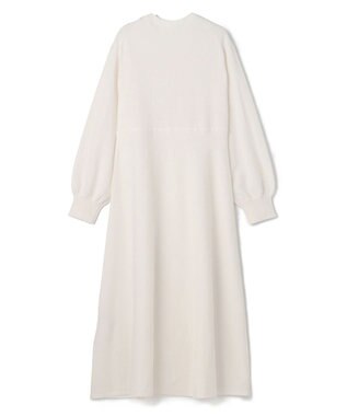 GRACE CONTINENTAL エスニック刺繍ニットワンピース ホワイト