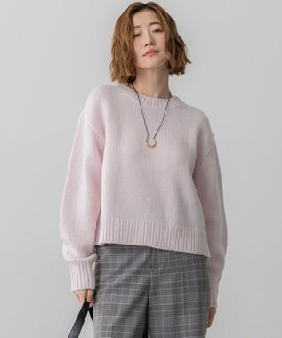 23区 L 【洗える】ウールカシミヤ パフスリーブ ニット