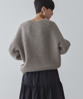 AMERICAN HOLIC Ｍｉｘヤーンラグランニットプルオーバー Mocha