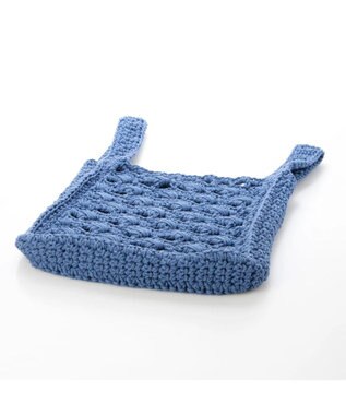 UNBILLION cachecache 柄編みショッパーミニトート ブルー