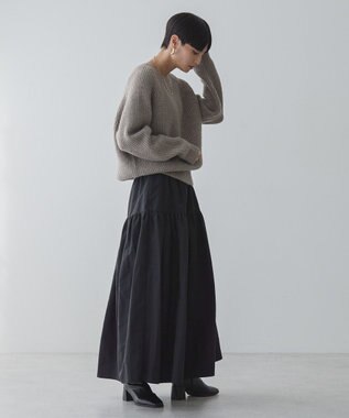 AMERICAN HOLIC Ｍｉｘヤーンラグランニットプルオーバー Mocha