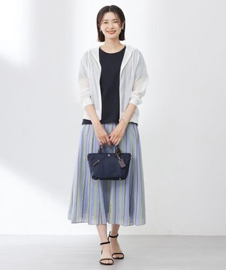 J.PRESS LADIES S 【WEB限定カラーあり・洗える】SHEER LIGHT KNIT ラメ パーカー オフ系