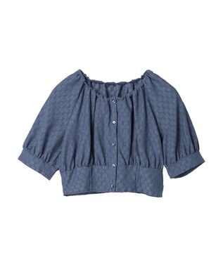 earth music&ecology ジャガードプルオーバー Blue