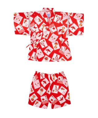 MIKI HOUSE HOT BISCUITS 【ミキハウス】【80-150cm】甚平スーツ 赤