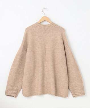 SHARE PARK LADIES スフレヤーンモックネックニット ベージュ系