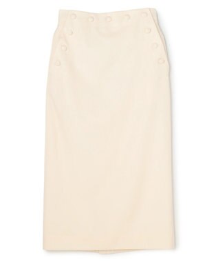 BEIGE， LAZUL / マリンボタンIラインスカート Ecru
