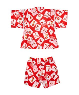 MIKI HOUSE HOT BISCUITS 【ミキハウス】【80-150cm】甚平スーツ 赤