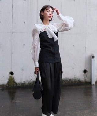 Green Parks AnriettMusee シアーボウタイブラウス Off White