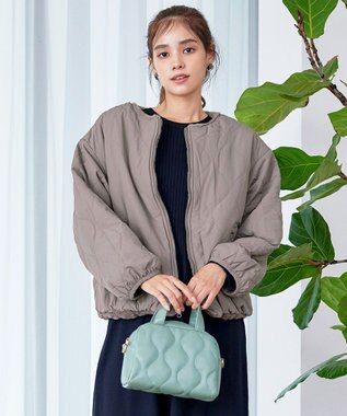 Tiaclasse 【リバーシブル】キルティングエコファー2WAYブルゾン モカ