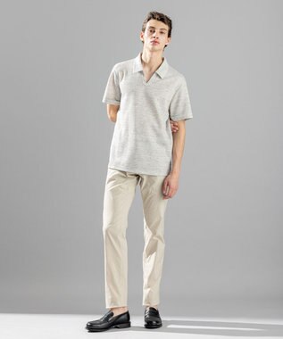 JOSEPH HOMME 【WEB限定商品】トップヘリンボンジャージー　スキッパー ライトグレー系