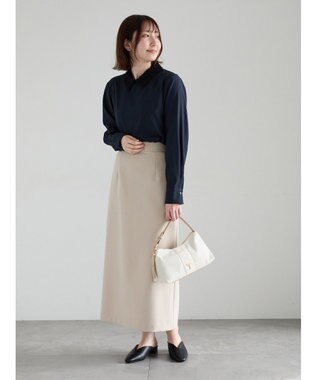 Te chichi レースカラーブラウス ネイビー