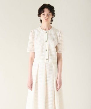 GRACE CONTINENTAL レースショートトップ ホワイト