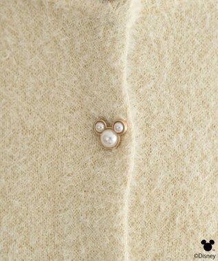 earth music&ecology 【予約】Disney/ポイントミッキーラメシャギーカーデ アイボリー