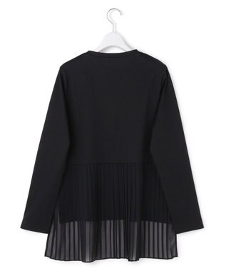 ICB L シフォンプリーツコンビ カットソー ブラック