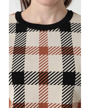 DAKS ビッグハウスチェックショート丈ジャカードニット ウルトラハウスチェック