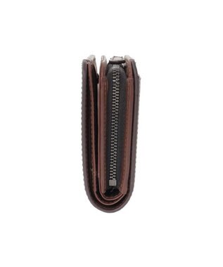 genten マルチカットワークミニ　二つ折り財布 ダークブラウン