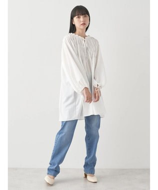 earth music&ecology シャーリングチュニック Off White
