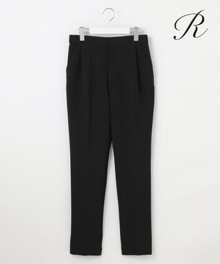 23区 【R(アール)】ダブルクロス テーパードシルエット パンツ ブラック系