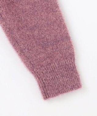 ANY SIS 【前後着用可】スパークルシャギー カーディガン ピンク