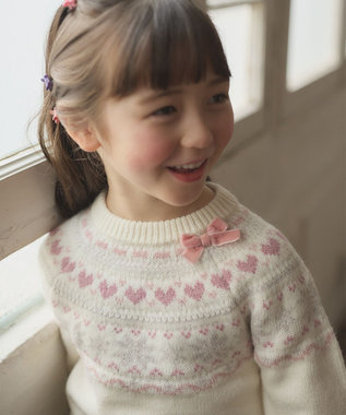 ANY KIDS ノルディック柄 ニット エクリュ系