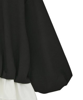 earth music&ecology フリルヘムドッキングプルオーバー Black