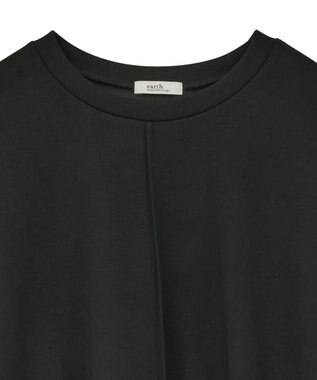 earth music&ecology フリルヘムドッキングプルオーバー Black